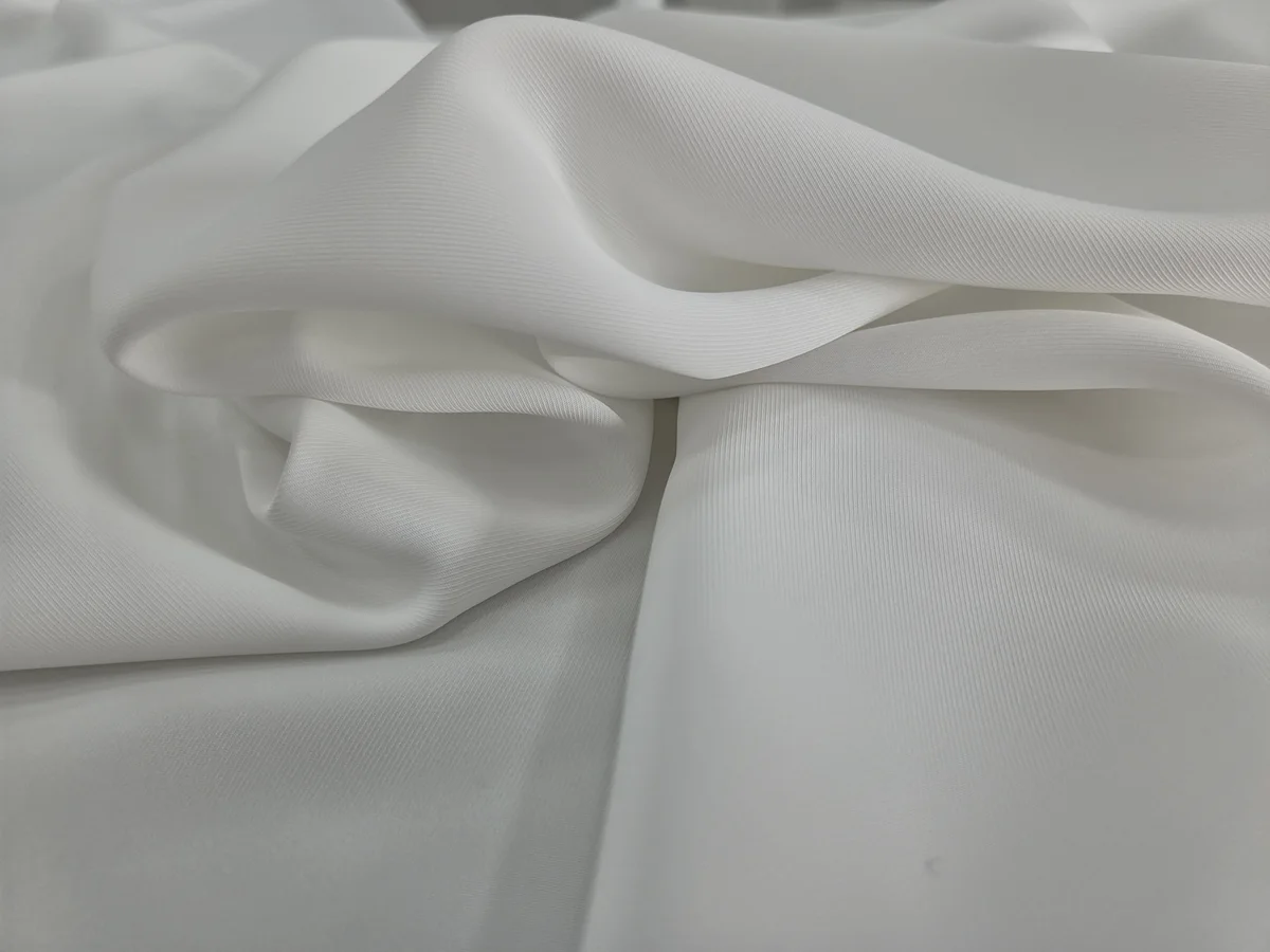 White filament fabric with a soft sheen