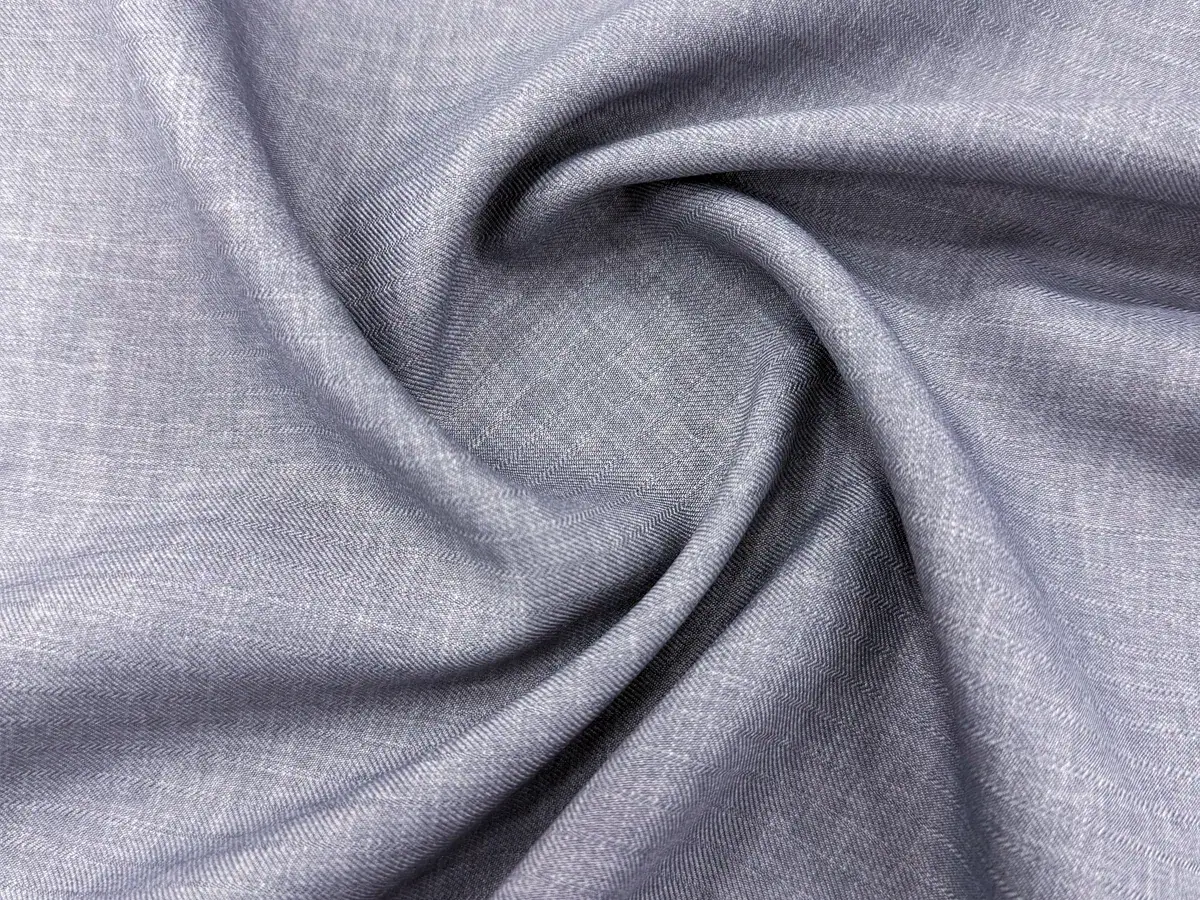 Striped summer fabric in a purple-grey shade